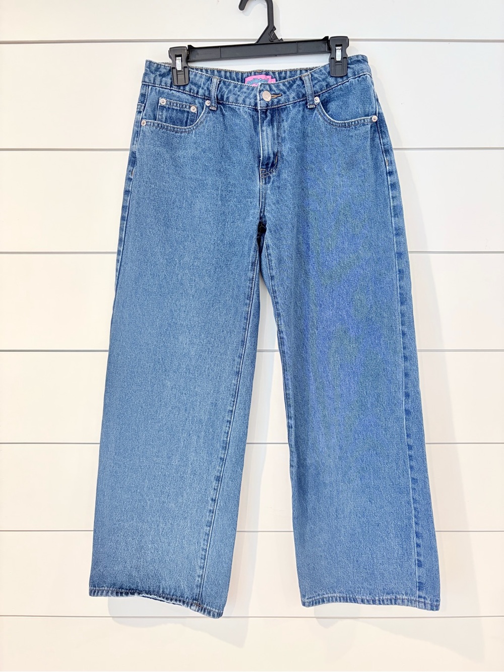 Edikted Wide Leg Jeans M Medium Wash Y2K 90s Baggy Skater Streetwear